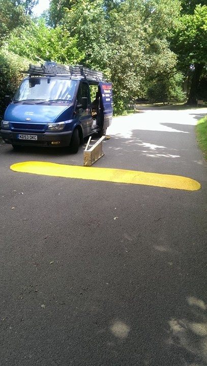 Road hump painting ,different I suppose