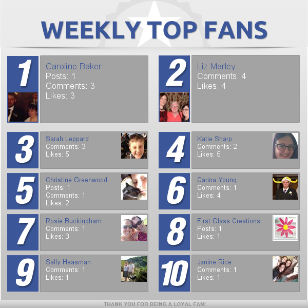 10 Leading Fans: Caroline Baker, Liz Marley, Sarah Leppard, Katie Sharp, Christine Greenwood,...