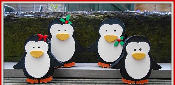 Family of 4 Penguins / Snowmen / Robins £22 Names can be added
Can be bought separately
...
